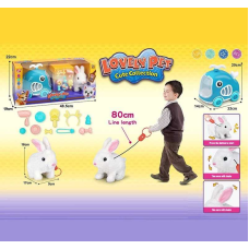 Улюбленець 926-3 (16/2) “Кролик“, переноска, ходить, пищить, на повідці, аксесуари, в коробці