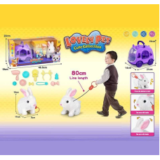 Улюбленець 927-3 (16/2) “Кролик“, переноска, ходить, пищить, на повідці, аксесуари, в коробці