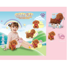 Улюбленець 933-43 E (24/2) “Собачка”, ходить, гавкає, рухає хвостиком, на батарейках, повідець-пульт керування, в коробці