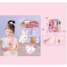 Улюбленець 933-89 E (12/2) “Кролик”, сумочка-переноска, пляшечка, морквинка, в коробці