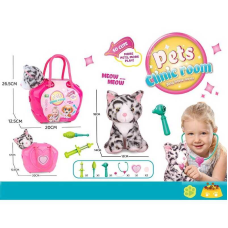 Улюбленець DR 5101 (48/2) “Кошеня”, м’яка іграшка, медичне приладдя, сумка-переноска, 7 аксесуарів, в сумці