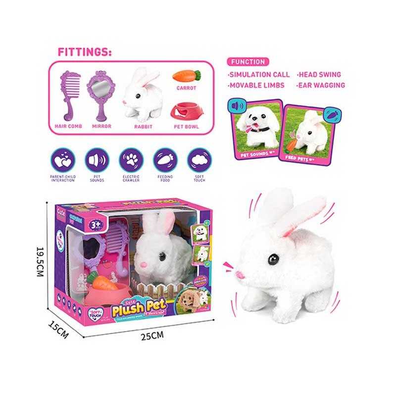 Улюбленець LK 003 A (36/2) кролик стрибає, рухає вухами та носом, відтворює характерний звук, аксесуари, в коробці Улюбленець LK 003 A (36/2) кролик стрибає, рухає вухами та носом, відтворює характерний звук, аксесуари, в коробці