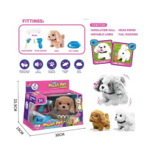 Улюбленець LK 006 B (36/2)“Собачка” на батарейках, звук, рух лапками, головою і хвостиком, мисочка, фен, гребінець, кісточка, в коробці, ВИДАЄТЬСЯ ТІЛЬКИ МІКС ВИДІВ