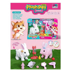 Улюбленець MC 1029 (18) “Кролик“, ходить, характерні звуки, рухає вушками й мордочкою, поїлка, гребінець, фен, пляшечка, в коробці