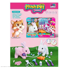 Улюбленець MC 1033 (18) “Кролик“, ходить, характерні звуки, рухає вушками й мордочкою, морквина, пігулки, медичні інструменти, в коробці