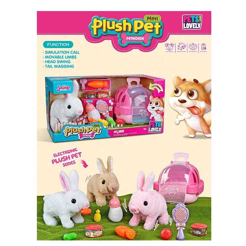 Улюбленець MC 1065 (16) “Кролик“, ходить, звукові ефекти, рухає вушками, на батарейках, переноска, гребінець, пляшечка, продукти, в коробці Улюбленець MC 1065 (16) “Кролик“, ходить, звукові ефекти, рухає вушками, на батарейках, переноска, гребінець, пляшечка, продукти, в коробці