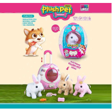 Улюбленець MC 1086 (30) “Кролик“, ходить, звуки, на батарейках, рухає вушками, аксесуари, наліпки, повідець, у валізі