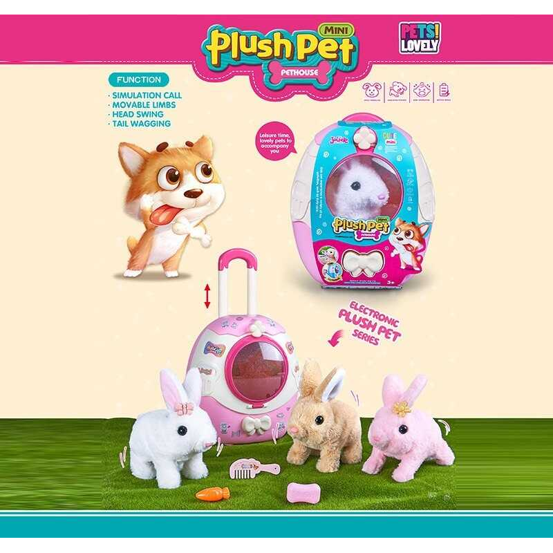 Улюбленець MC 1086 (30) “Кролик“, ходить, звуки, на батарейках, рухає вушками, аксесуари, наліпки, повідець, у валізі