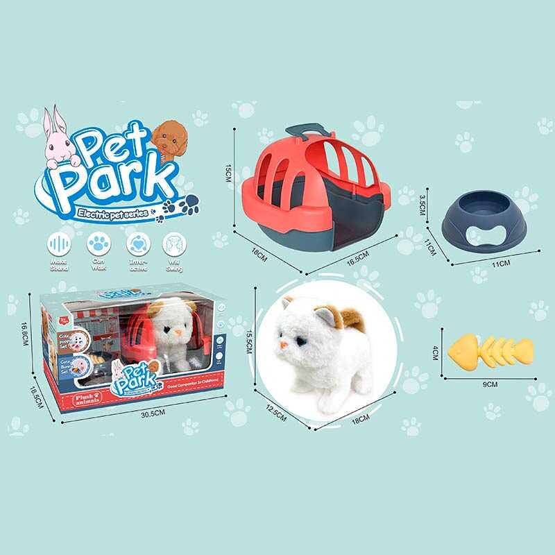 Улюбленець RA 001-15 (24/2) “Кошеня”, ходить, звуки, переноска, аксесуари, на батарейках, в коробці