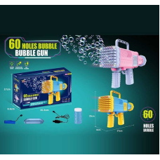 Установка з мильними бульбашками 112 (60) 2 кольори, акумулятор 3.7 V, usb-дріт, підсвічування, пляшечка з мильною рідиною, додаткова ручка, таця, в коробці