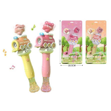 Установка з мильними бульбашками 2203 (40) 2 кольори, підсвічування, звук, 2 режими, автоматичний принцип, висота 36см, пляшечка з мильним розчином, на листі