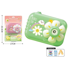 Установка з мильними бульбашками 2207 (60) 2 види, “Камера”, звук, підсвічування, мелодії, від батарейок, мильний концентрат, на листі