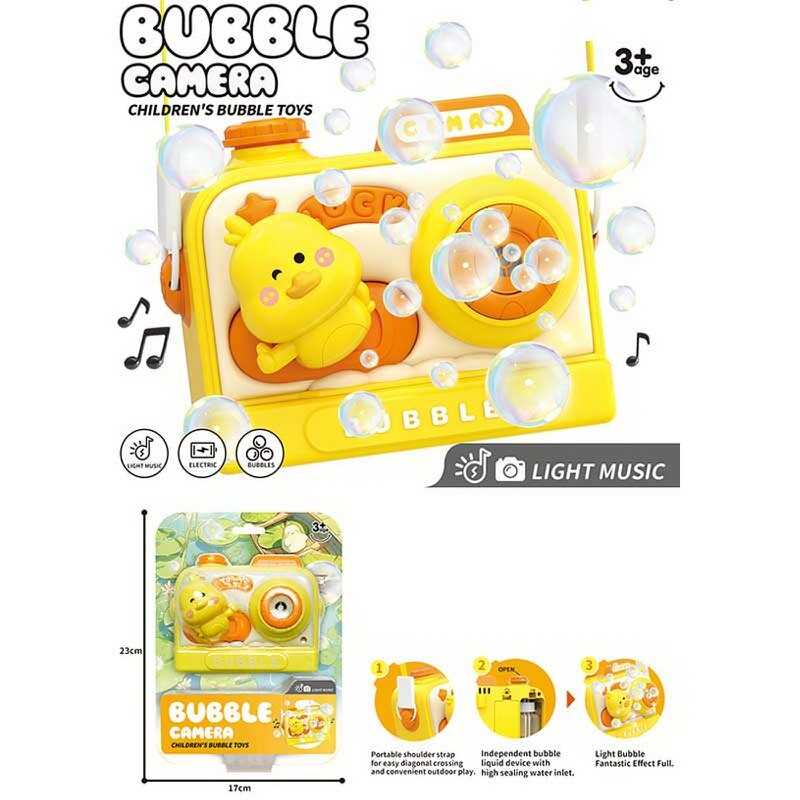 Установка з мильними бульбашками 2227 (60) камера, пляшечка з мильними бульбашками, автоматичний принцип, ремінець, на листі 