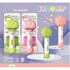 Установка з мильними бульбашками 313-1 (60/2) 2 кольори, підсвічування, автоматичний принцип, висота 29см, 12 отворів, 2 пляшечки з мильним розчином, на листі