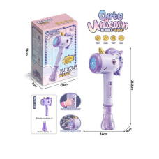 Установка з мильними бульбашками P 157 (36) “Єдиноріг”, 14х8х24 см, підсвічування, автоматичний принцип роботи, на батарейках, в коробці