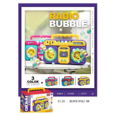 Установка з мильними бульбашками ZR 205 (36/2) “Магнітофон”, мелодії, світло, режими, від батарейок, бульбашки, рухливі елементи, в коробці