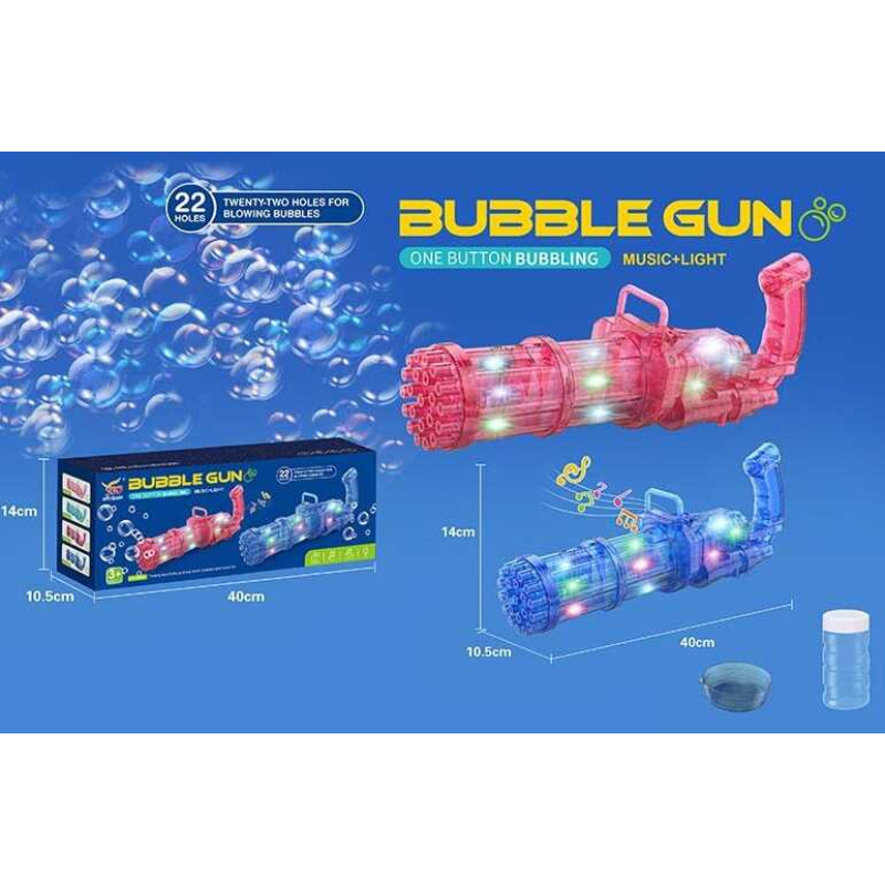 Установка з мильними бульбашками 102 A (60) 2 кольори, звук, світло, в коробці Установка з мильними бульбашками 102 A (60) 2 кольори, звук, світло, в коробці