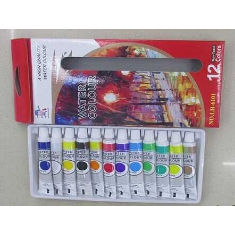 Фарби акварельні для малювання С 37145 (60) 12 кольорів, тюбик 12 мл, в коробці