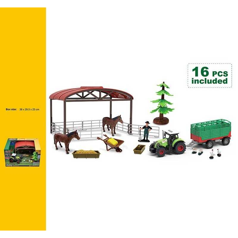 Ферма 550-15 K (9) трактор, інерційний механізм, фігурки, звукові ефекти, підсвічування, в коробці