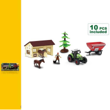 Ферма 550-27 K (24/2) трактор, інерційний механізм, знімний причіп, фігурки, звукові ефекти, підсвічування, в коробці