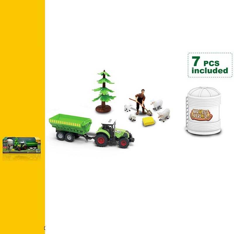 Ферма 550-29 K (24/2) трактор зі знімним причепом, інерційний механізм, фігурки, звукові ефекти, підсвічування, в коробці Ферма 550-29 K (24/2) трактор зі знімним причепом, інерційний механізм, фігурки, звукові ефекти, підсвічування, в коробці