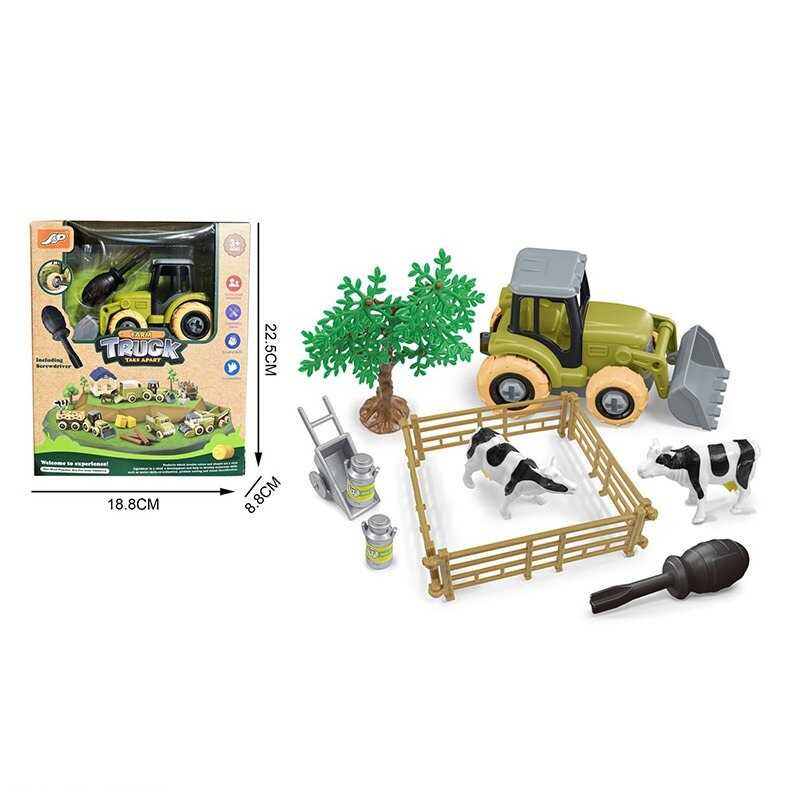 Ферма 8836 (60/2) машинка-конструктор, фігурки тварин, в коробці