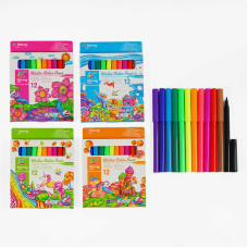 Фломастер С 62038 (240) 12 кольорів, на водній основі, в коробці, ВИДАЄТЬСЯ ТІЛЬКИ МІКС ВИДІВ