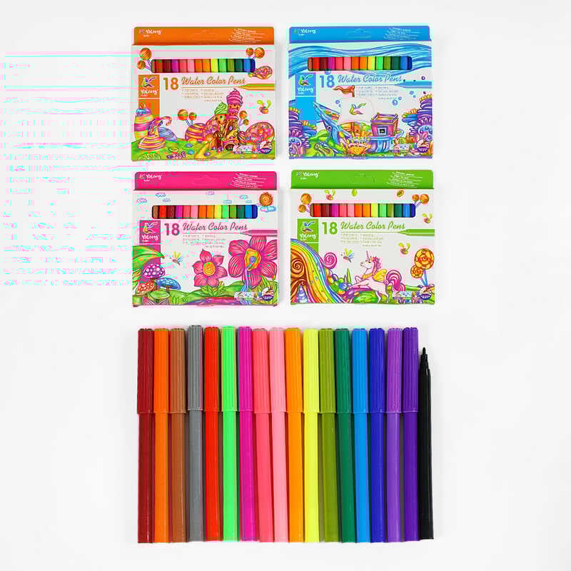 Фломастер С 62039 (144) 18 кольорів, на водній основі, в коробці