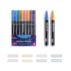 Фломастери C 64539 (216) контурні, 8 кольорів, металізовані, для декору