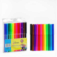 Фломастери M 45612 (240) 12 кольорів, на водній основі, в слюді