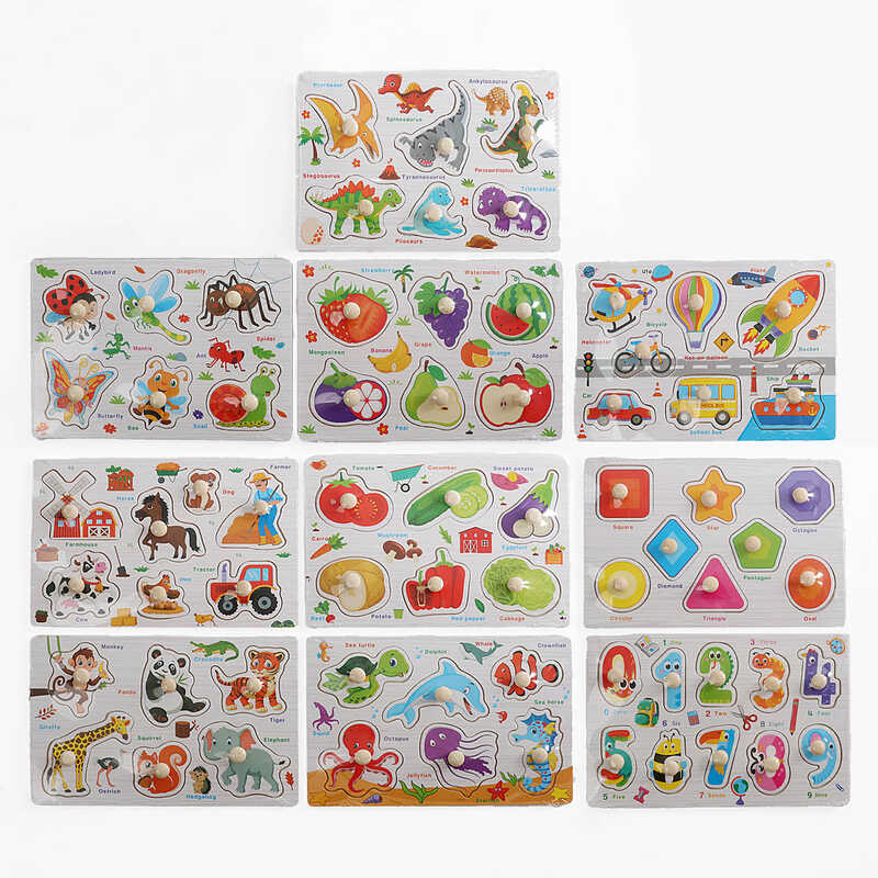 Вкладиші C 73239 (200) дерев“яні,  назви англійською мовою, ВИДАЄТЬСЯ ТІЛЬКИ МІКС ВИДІВ