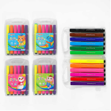 Фломастери С 62036 (108) 12 кольорів, на водній основі, у боксі