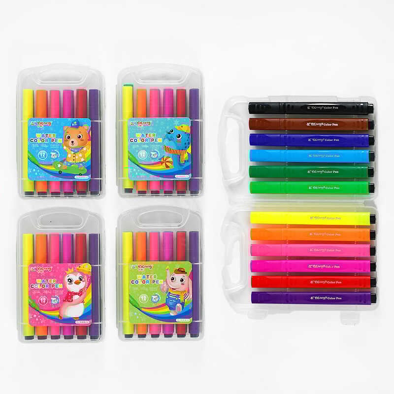 Фломастери С 62036 (108) 12 кольорів, на водній основі, у боксі