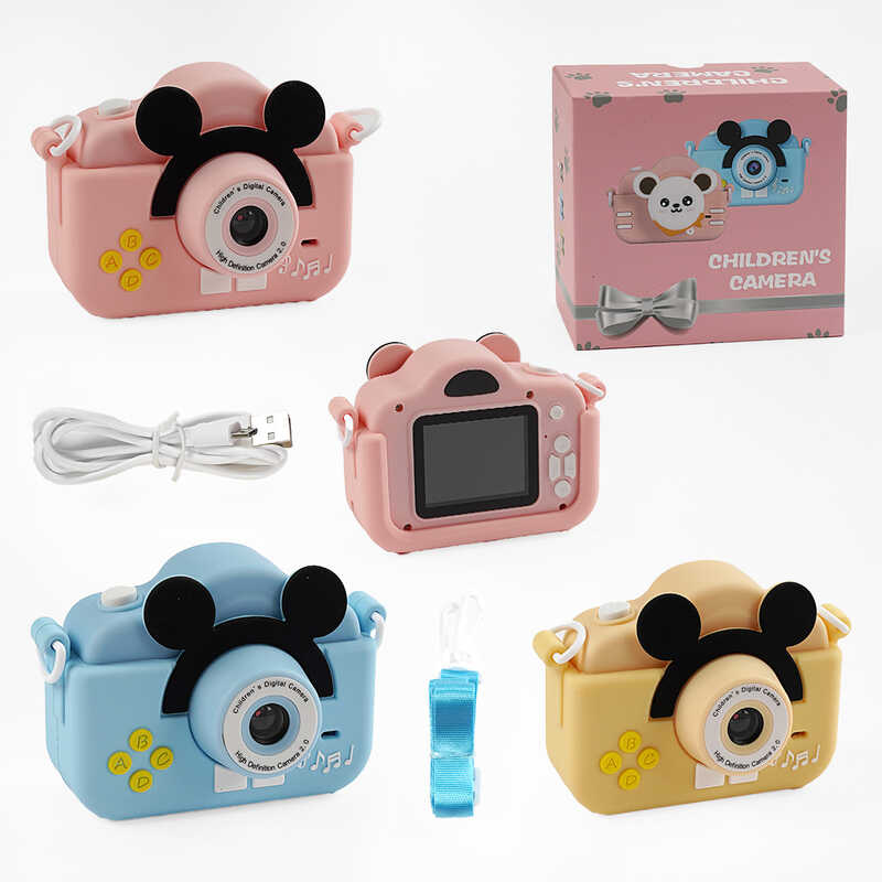 Фотоапарат C 66634 (100) 3 кольори, дріт для підзарядки, звук, фото, відео, ігри, роз’єм для SD карти, ремінець, в коробці, ВИДАЄТЬСЯ ТІЛЬКИ МІКС ВИДІВ