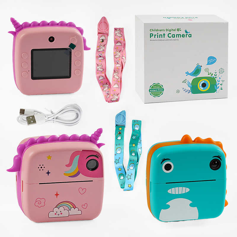 Фотоапарат-принтер C 66627 (30) 2 кольори, фронтальна камера, чб друк, USB-кабель, рулон термопаперу, звук, фото, відео, ігри, SD роз’єм, в коробці Фотоапарат-принтер C 66627 (30) 2 кольори, фронтальна камера, чб друк, USB-кабель, рулон термопаперу, звук, фото, відео, ігри, SD роз’єм, в коробці