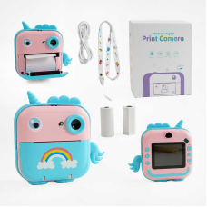 Фотоапарат-принтер C 68254 (40) type-C, роз’єм для SD карти, фото, відео, гри, 3 рулони термопаперу, в коробці