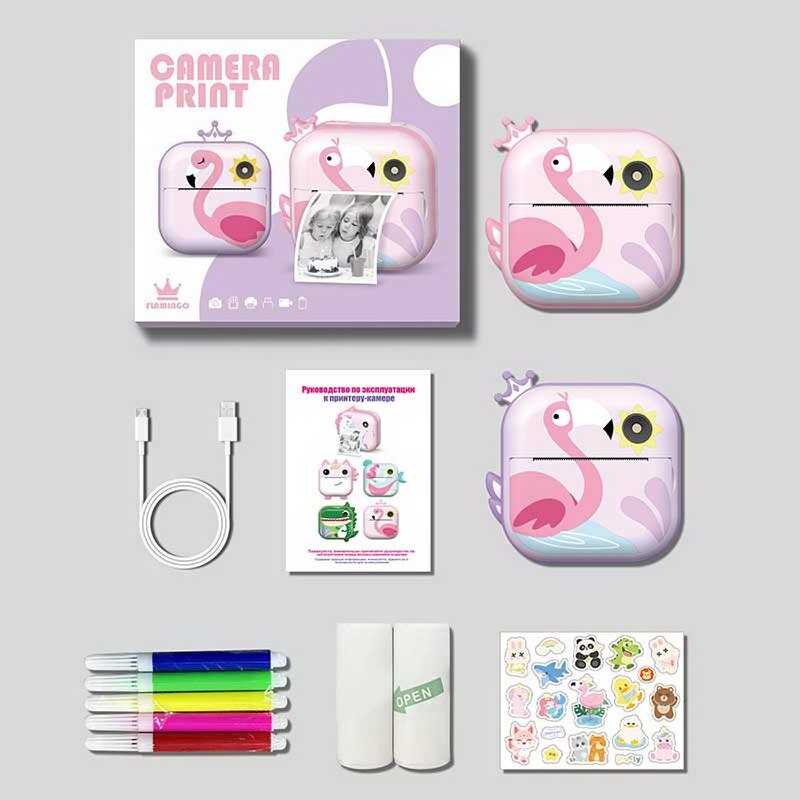 Фотоапарат-принтер M 5 H 1 Штрих=30540 (50) 2 кольори, фронтальна камера, дріт micro USB, роз’єм для SD карти, 2 рулони термопаперу, ремінець, наліпки, фломастери, в коробці Фотоапарат-принтер M 5 H 1 Штрих=30540 (50) 2 кольори, фронтальна камера, дріт micro USB, роз’єм для SD карти, 2 рулони термопаперу, ремінець, наліпки, фломастери, в коробці