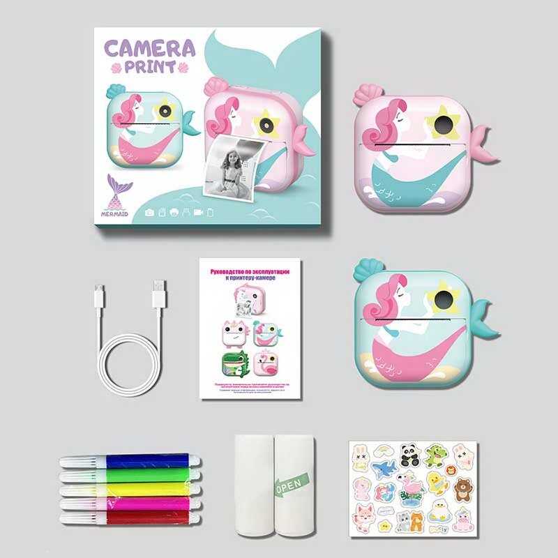 Фотоапарат-принтер M 5 Y Штрих=30564 (50) 2 кольори, фронтальна камера, дріт micro USB, роз’єм для SD карти, 2 рулони термопаперу, ремінець, наліпки, фломастери, в коробці Фотоапарат-принтер M 5 Y Штрих=30564 (50) 2 кольори, фронтальна камера, дріт micro USB, роз’єм для SD карти, 2 рулони термопаперу, ремінець, наліпки, фломастери, в коробці