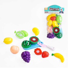 Фрукти на липучках XY 823 (192/2) 8 фруктів, дошка, ніж, в пакеті 