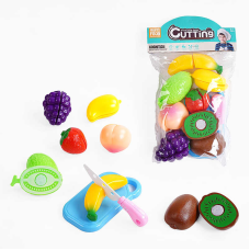 Фрукти на липучках XY 824 (192/2) 7 фруктів, дошка, ніж, в пакеті 