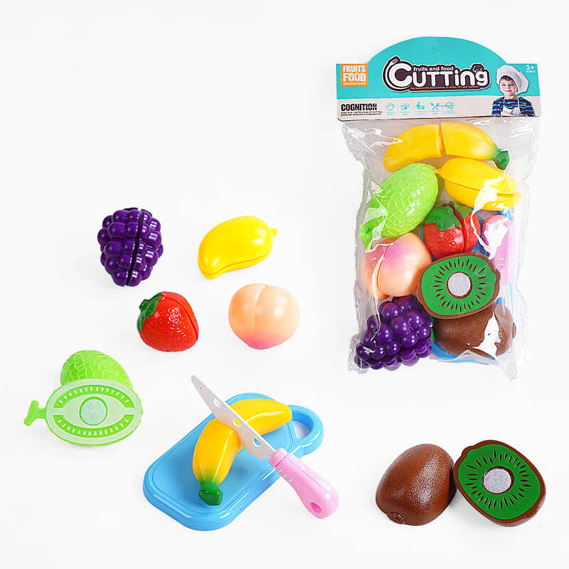 Фрукти на липучках XY 824 (192/2) 7 фруктів, дошка, ніж, в пакеті 