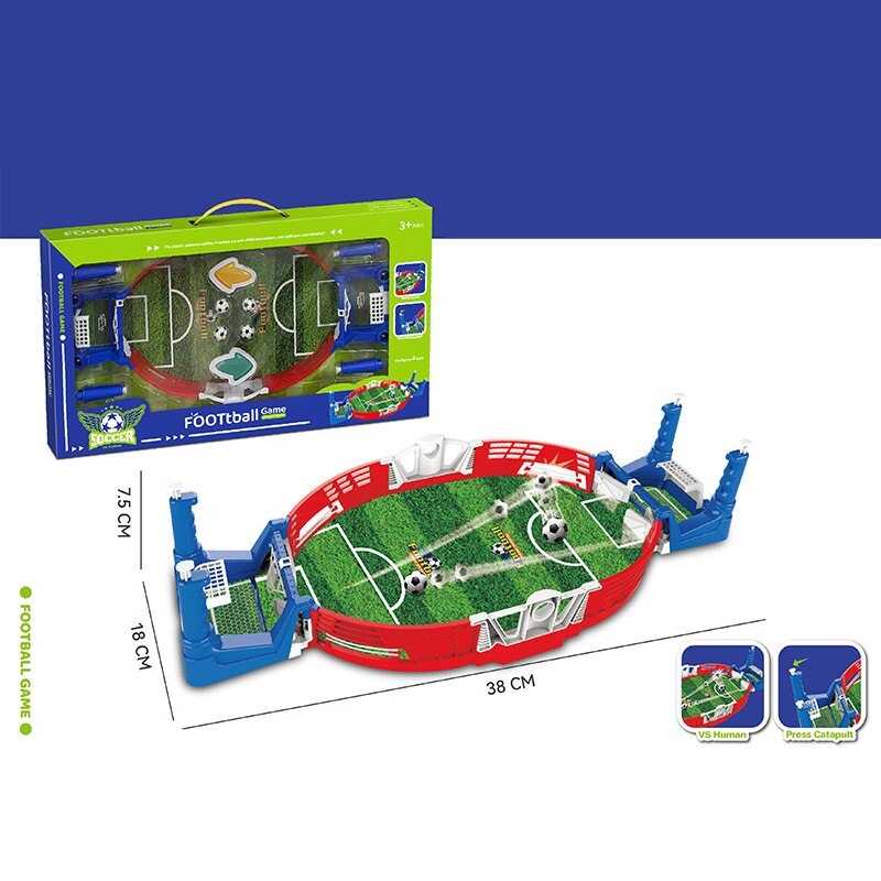 Футбол 668-08  Штрих = 40054 (36) розмір поля - 38х18х7.5 см, 4 м’ячі, 4 важелі, рухомі елементи, для двох гравців, в коробці
