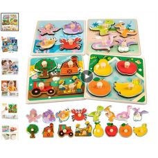 Вкладиші C 73254 (36) ЦІНА ЗА 4 ШТУКИ В УПАКОВЦІ дерев’яні, ручка-тримач, в плівці, ВИДАЄТЬСЯ ТІЛЬКИ МІКС ВИДІВ