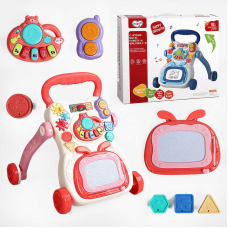 Ходунки 368-16 A (12) звук, підсвічування, піаніно, сортер, шестерні, брязкальце, пальчикова гра, дощечка для малювання, обтяжувач, в коробці