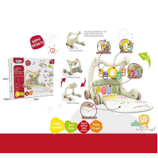 Ходунки 368-45 A (16) 3в1, килимок, музична панель, музика, регулювання гучності, підсвічування, 4 брязкальця, дзеркальце, в коробці