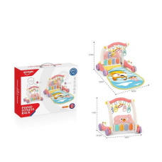 Ходунки HE 0613 (12) 2в1, килимок, музична панель, музика, підсвічування, 5 підвісок, люстерко, брязкальця, в коробці