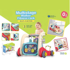 Ходунки музичні 6655 (8/2) 3в1, килимок, брязкальця-підвіски, піаніно, мелодії, в коробці