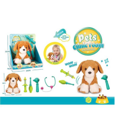 Цуценя DR 5098 (48/2) м’яка іграшка, медичне приладдя, 4 аксесуари, висота іграшки 17 см, в коробці