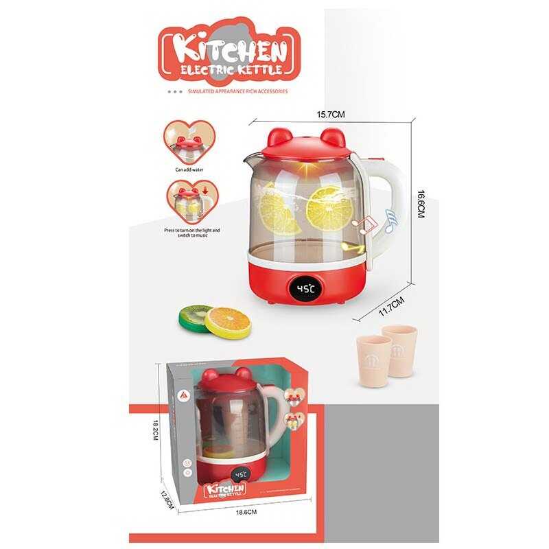 Чайник HJ 605 (48/2) на батарейках, звук, підсвічування, випускає пару, в коробці Чайник HJ 605 (48/2) на батарейках, звук, підсвічування, випускає пару, в коробці