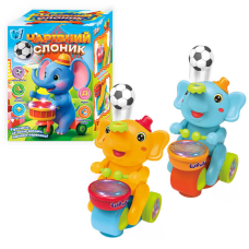 Чарівний Слоник 24049 (60/2) “WToys“, 2 кольори, ОЗВУЧУВАННЯ УКРАЇНСЬКОЮ МОВОЮ, підсвічування, пісні, колесо вільного ходу, тримає м’яч у повітрі, рухаються ніжки, оминає перешкоди, в коробці